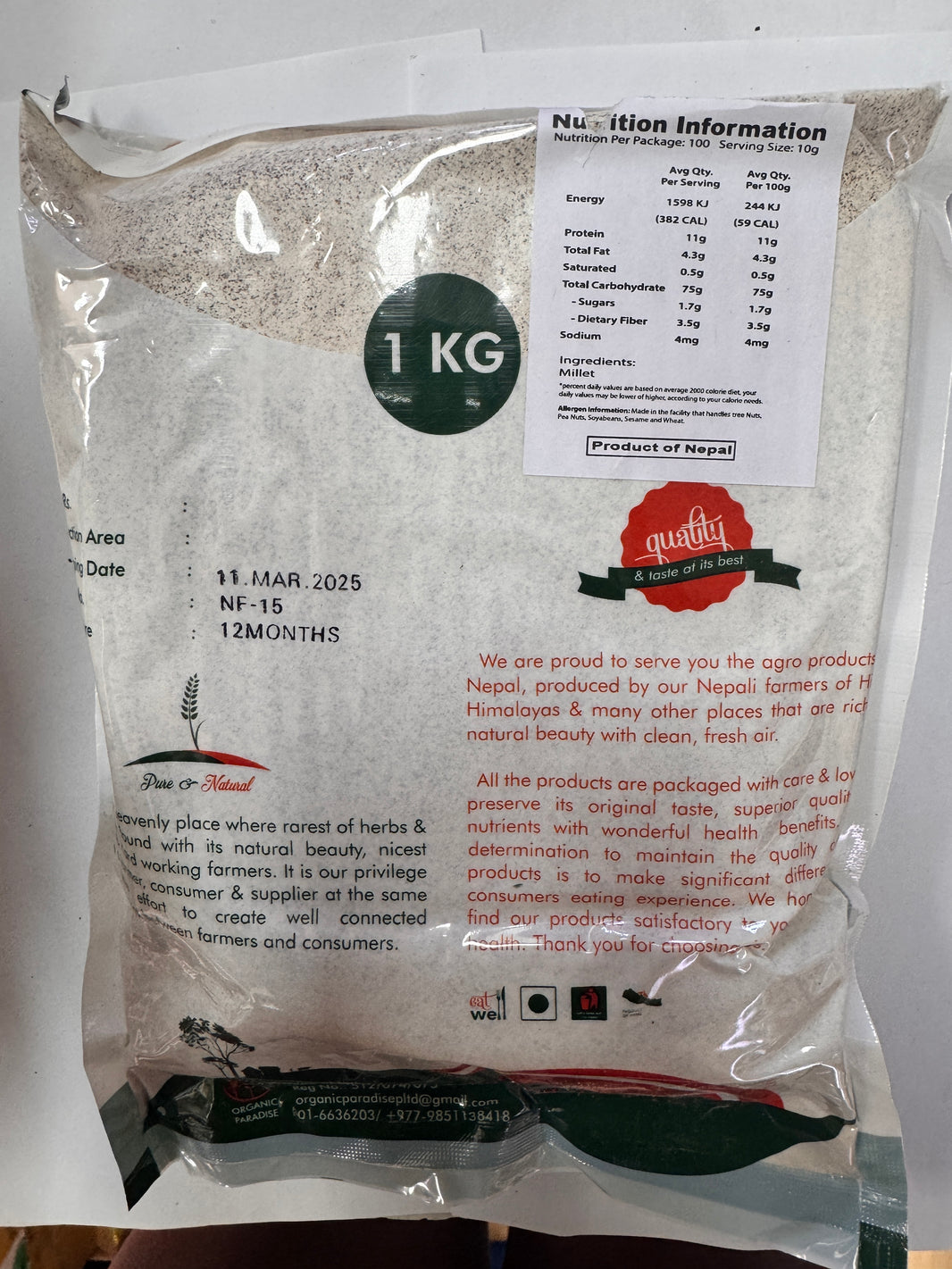 LaliGurans Millet Flour 1kg