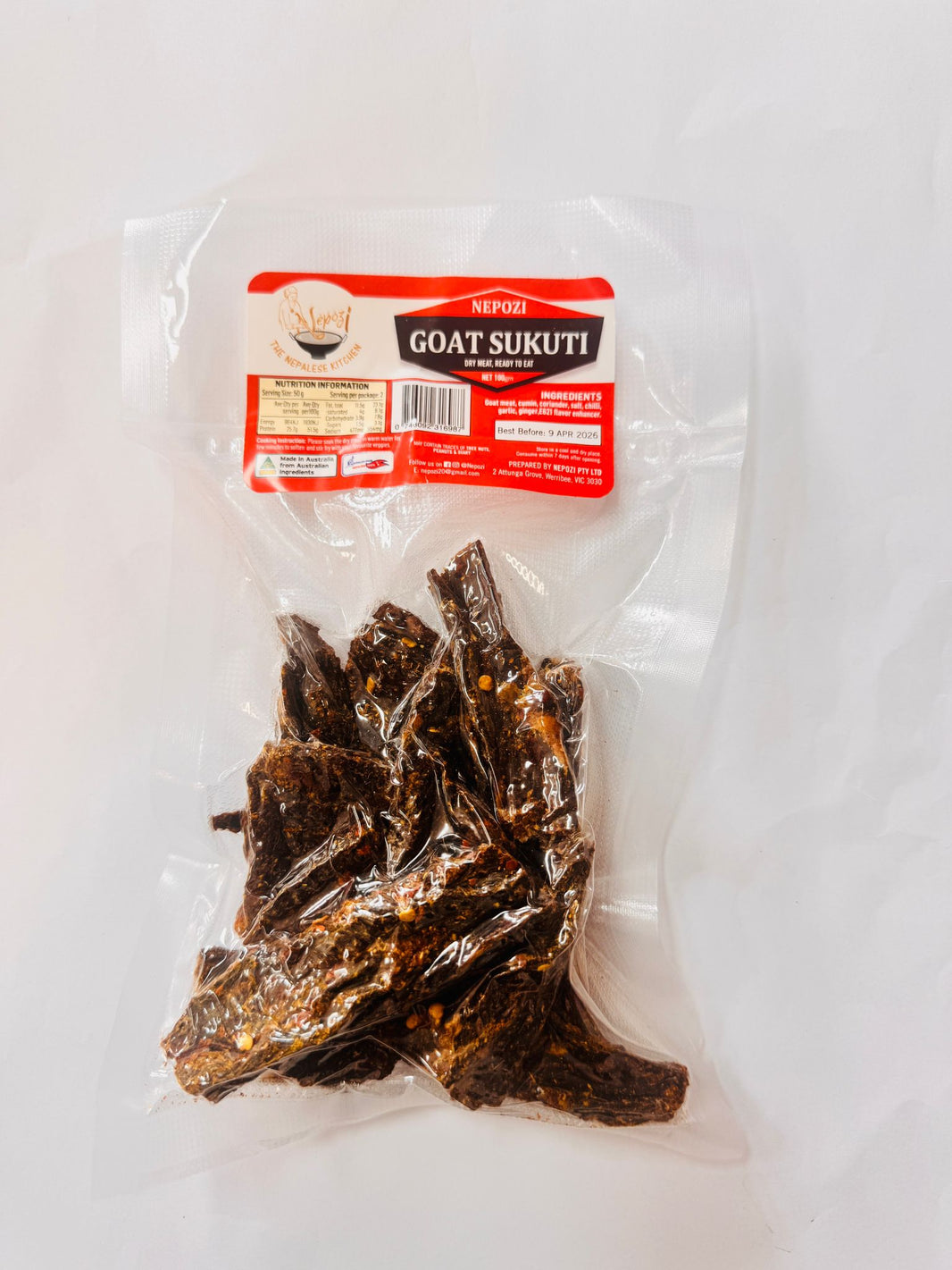 Nepozi Goat Sukuti 100g